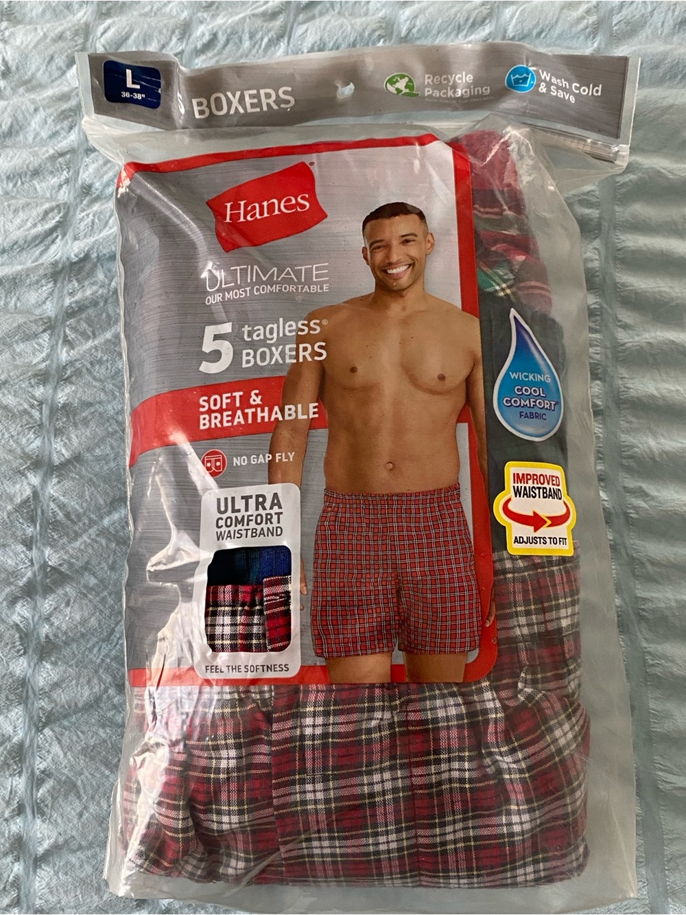 Hanes Men’s Plaid Tagless Boxers - 5 Pack